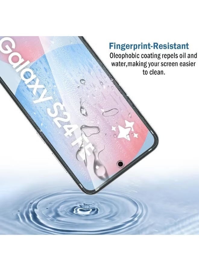Glass 2+2 Pack Tempered Glass Screen Protector & Camera Lens Protector for Samsung Galaxy S24 FE (6.7″) – HD Clear, 9H Hardness, Bubble-Free, Case-Friendly - Image 3